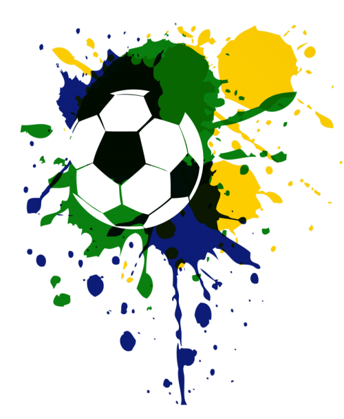 Futball és kifröccsent festék